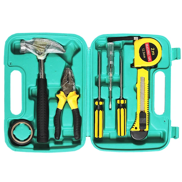8 PCS Professional Tool Set with Storage Box | YL-8009A Model | Durable Home Repair & DIY Toolkit | Organized Plastic Storage Box - Image 8
