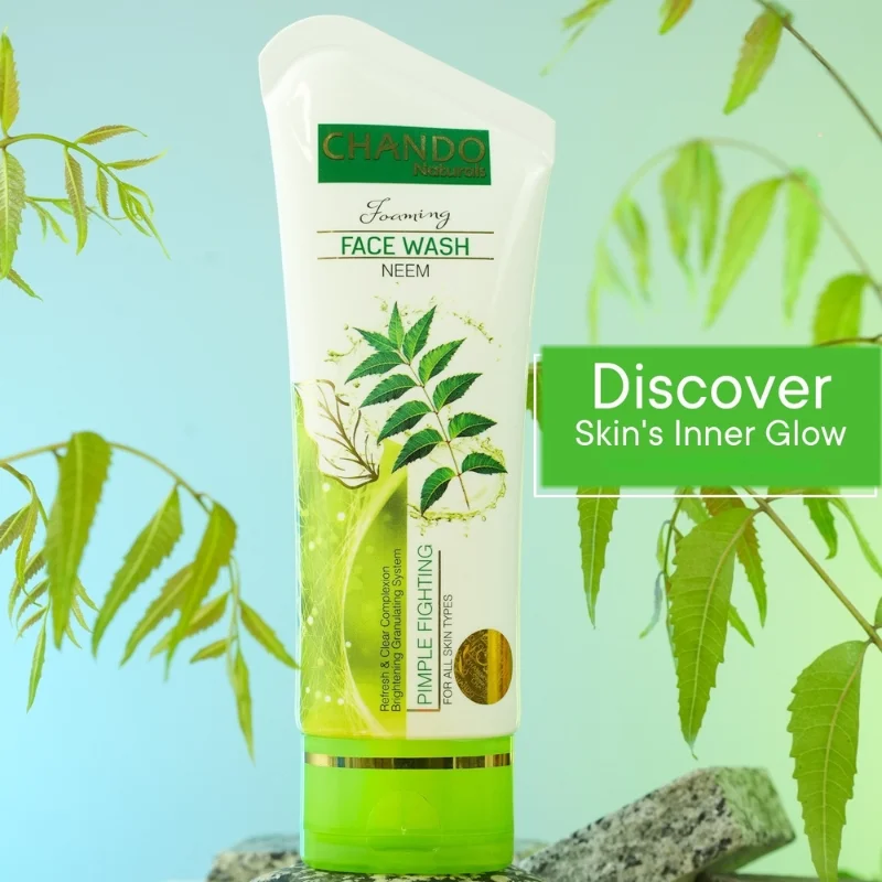 Face Wash | Chando Naturals Neem Pimple Fighting Face Wash 100ml Daily Cleanser for Oily and Acne-Prone Skin - Image 4