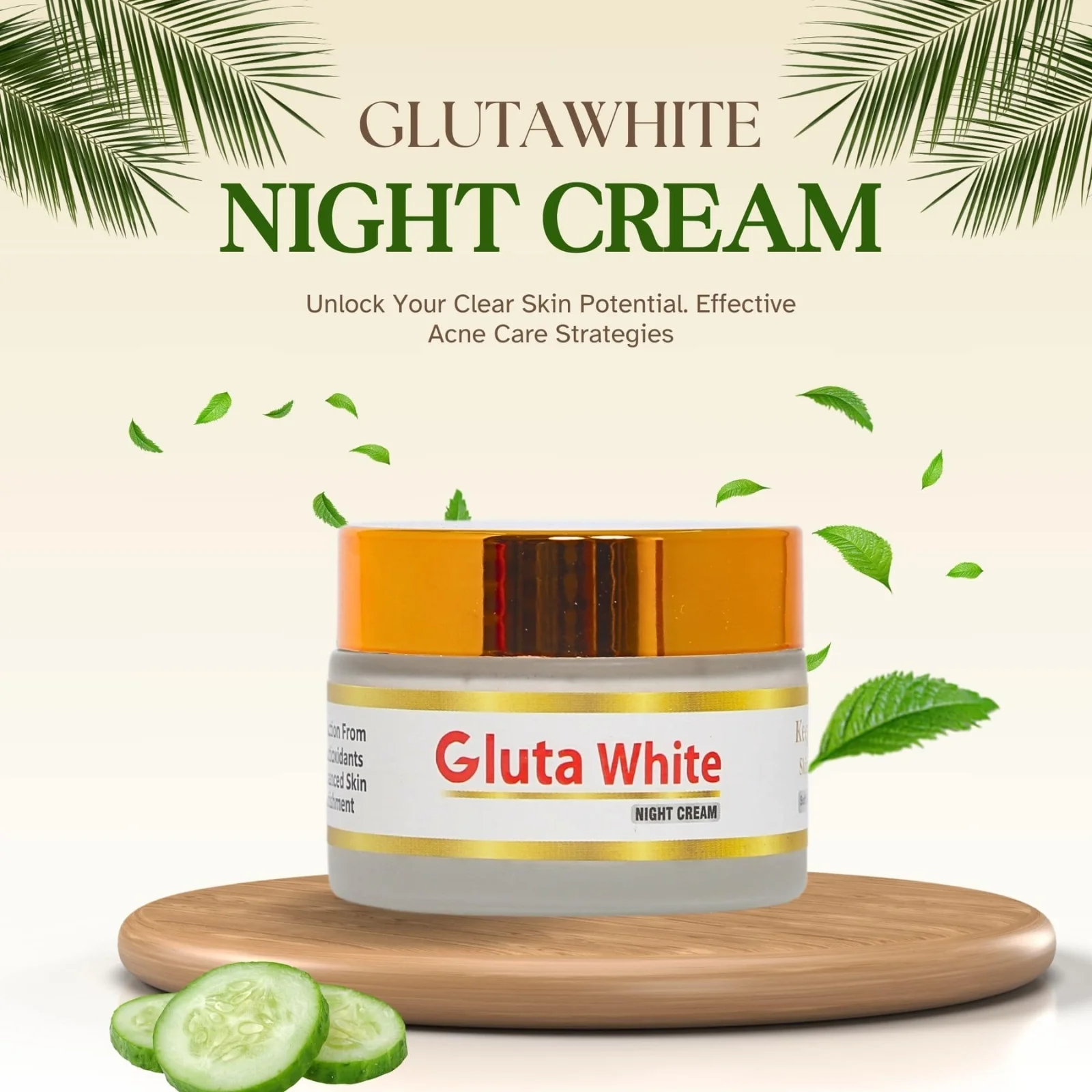 Gluta White Day & Night Cream | Whitening Anti-Aging Hydrating 50g Face Care - Image 4
