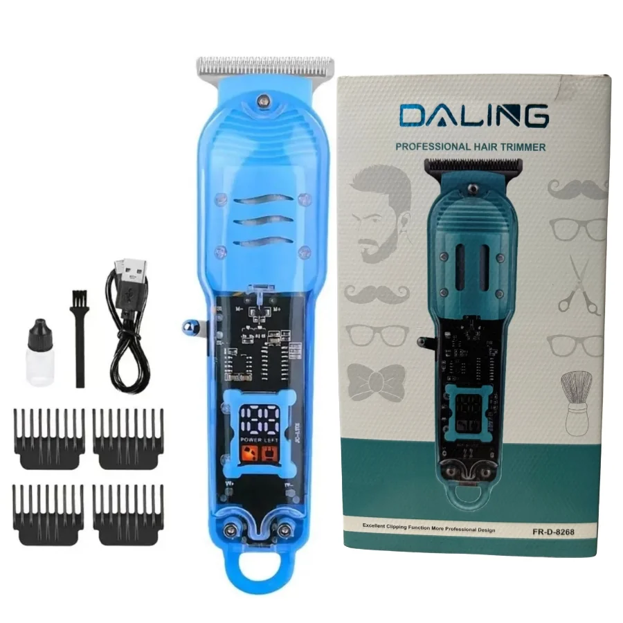 Transparent LCD Electric Hair Trimmer | USB Rechargeable | Professional Grooming - Image 7