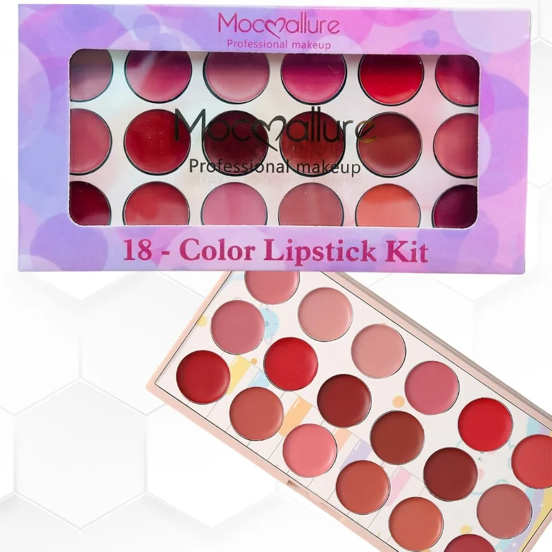 Moccallure Professional 18-Colors Lipstick Kit | Long-Lasting, Hydrating & Compact Makeup Palette - Image 5