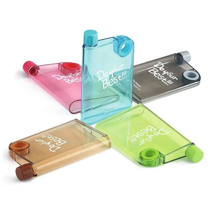 Orange Ultra Slim Notebook Style Water Bottle 380ml | Portable Memo Bottle for Travel, School & Office - Image 6