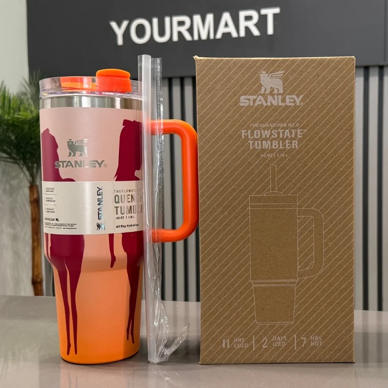 Orange Barbie Stanlay Tumbler | H2.0 Tumbler 1.18L Limited Edition Double Wall Vacuum Insulated - Image 3