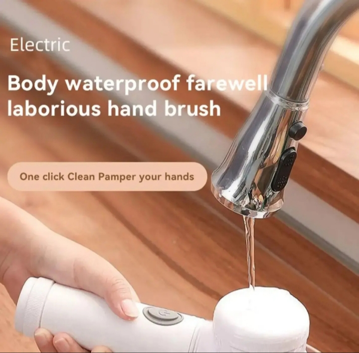 5-in-1 Rechargeable Magic Brush | Handheld Electric Scrubber | 360° Rotating with 3 Replaceable Multipurpose Brush Heads - Image 6