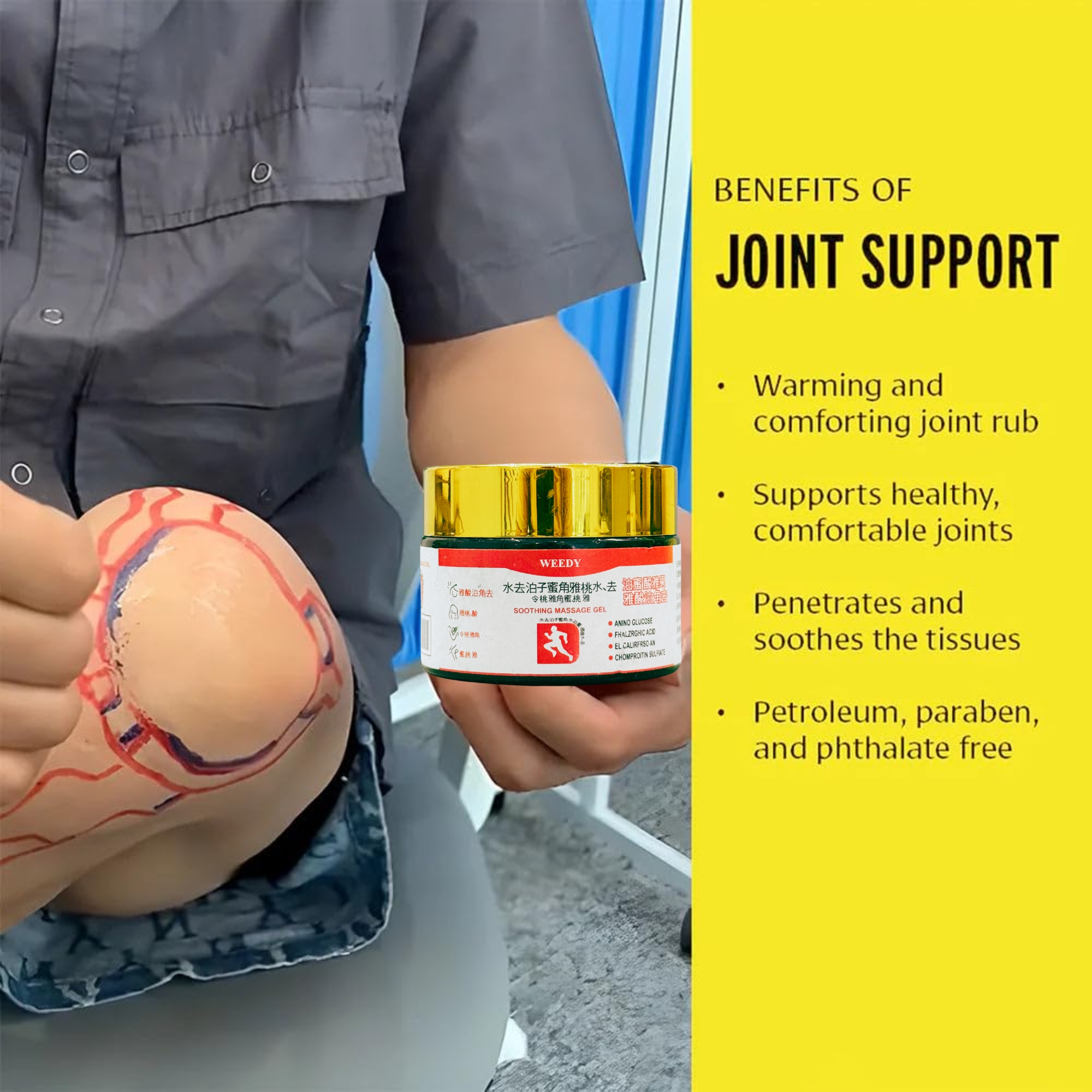 WEEDY Top Japanese Pain Gel | Rapid Relief from Muscle Tension | 50g - Image 4