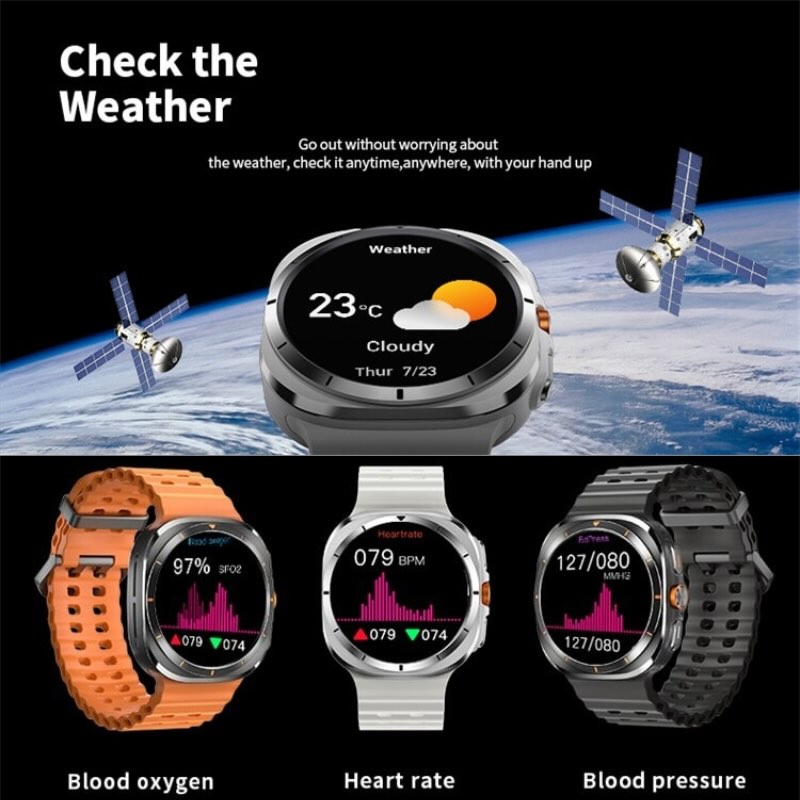 TF7 Ultra Smart Watch | Metal Body, AMOLED Display, Bluetooth Calling, Fitness & Health Tracker - Image 4