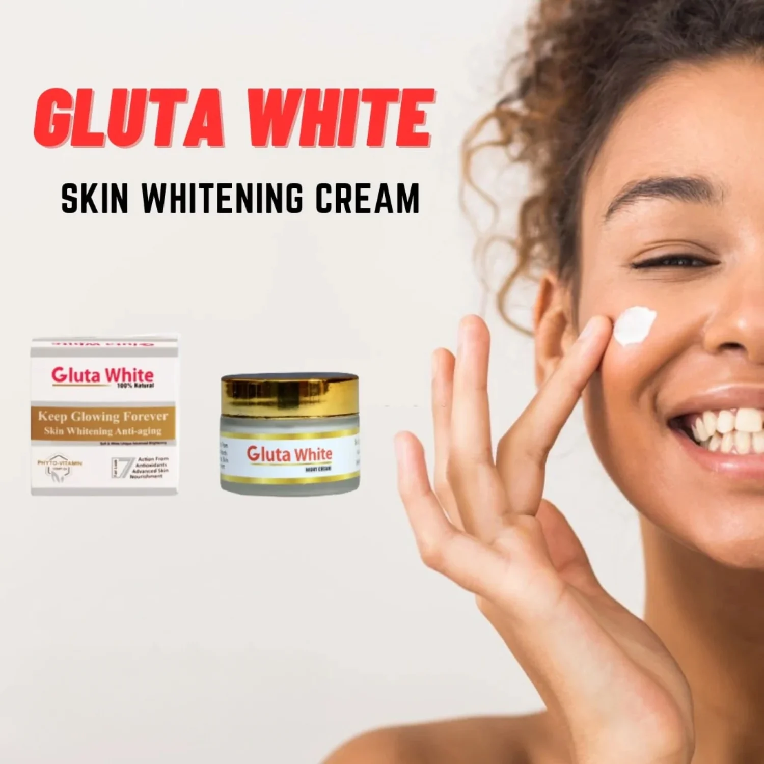 Gluta White Day & Night Cream | Whitening Anti-Aging Hydrating 50g Face Care - Image 6