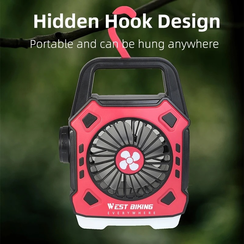 Multipurpose Rechargeable Desk & Camping Fan with LED Light, Flashlight & Power Bank - Image 6