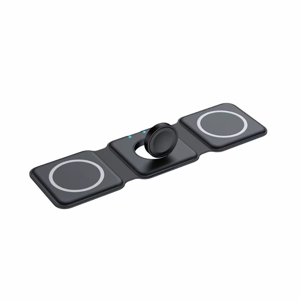 3-in-1 Foldable Magnetic Wireless Charger 15W Charging Station for iPhone Apple Watch and AirPods - Image 3