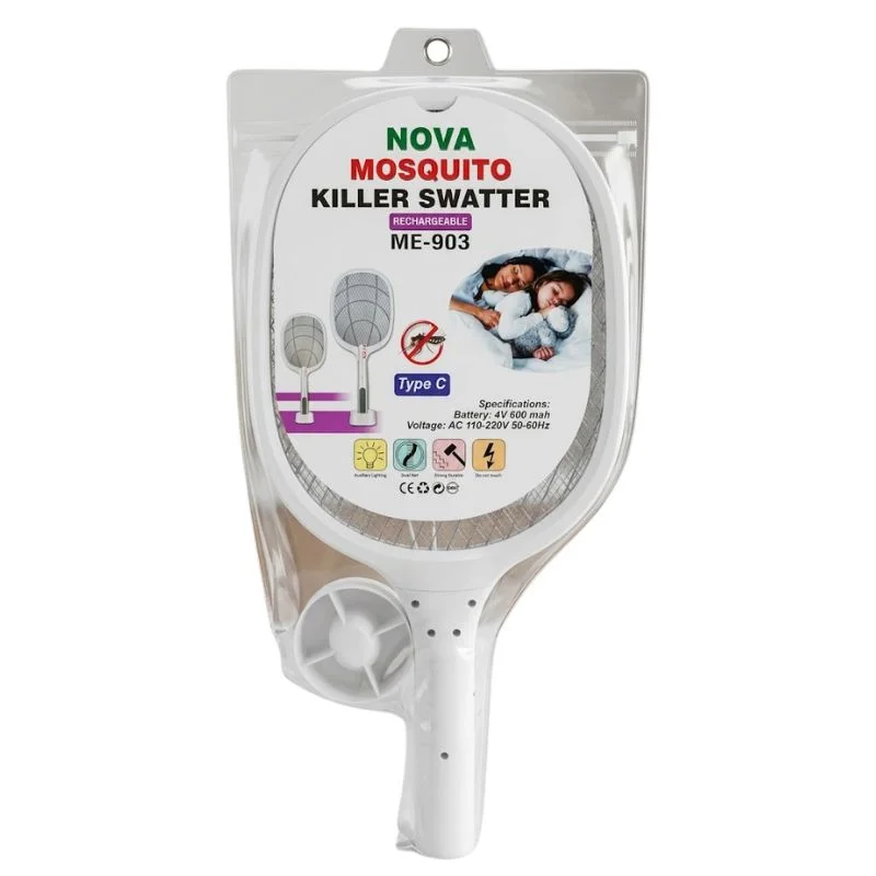 Nova USB Rechargeable Mosquito Racket | ME-903 Model | | Electric Insect Killer Swatter | For Indoor & Outdoor Use - Image 8