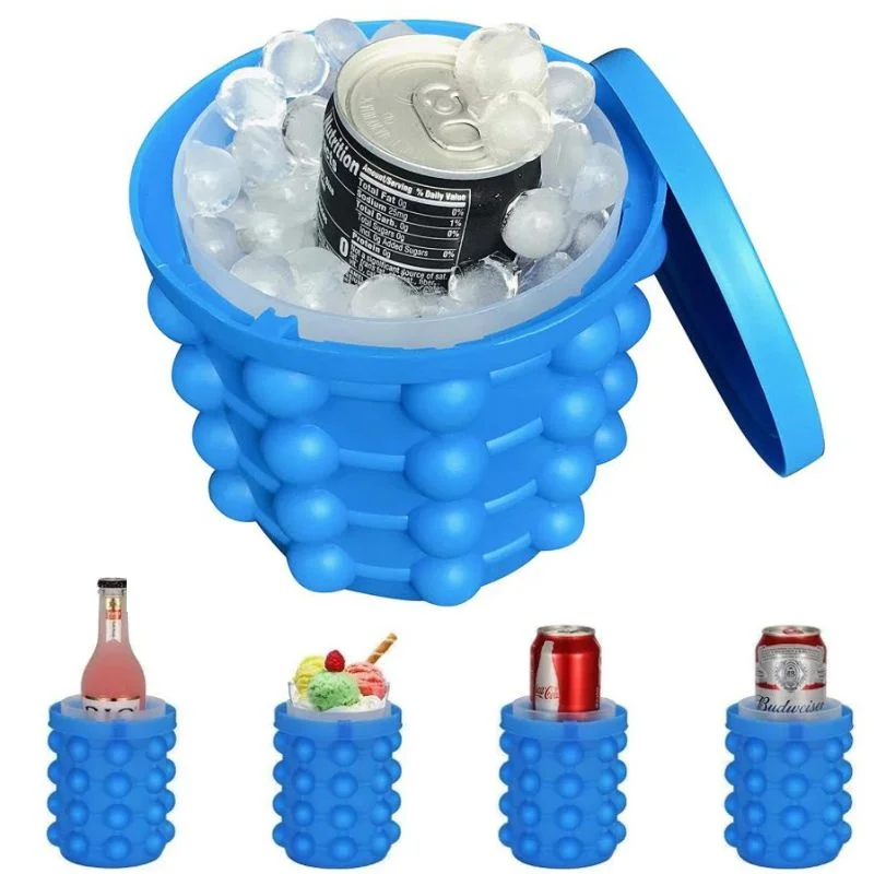 Silicone Ice Genie Cube Maker | 2-in-1 Ice Bucket Mold | Portable Soft Silicone Ice Cube Maker for Travel & Outdoor - Image 7