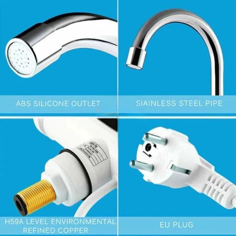 Electric Instant Heating Faucet | Digital Temperature Display | Kitchen & Bathroom Hot Water Tap - Image 5