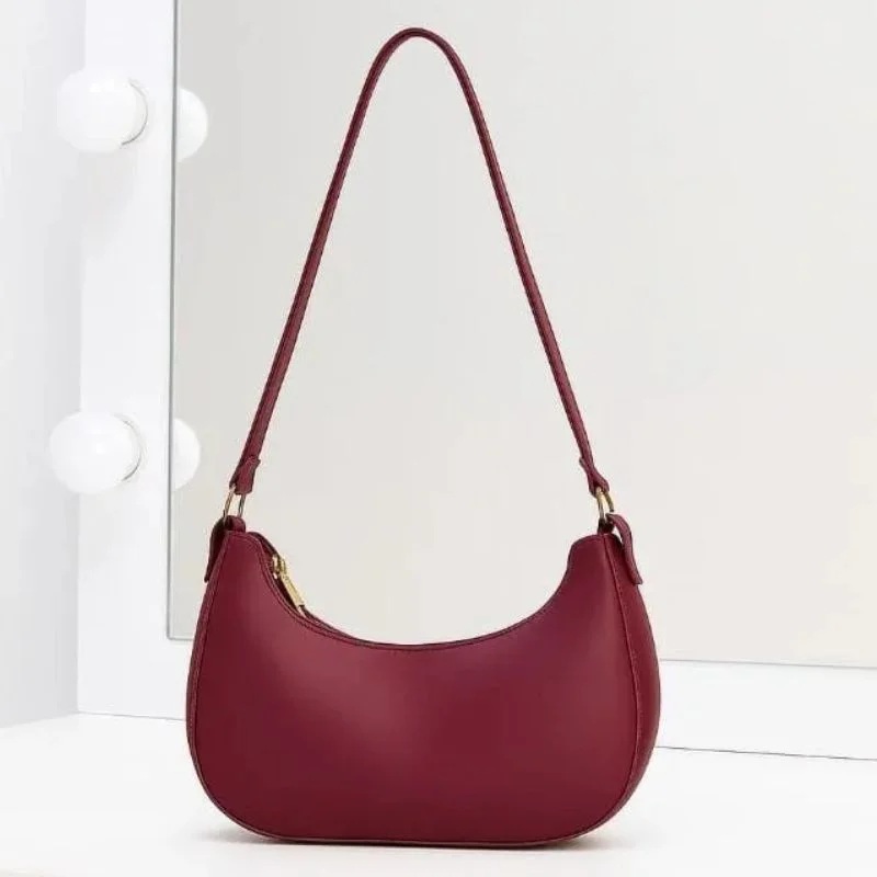 Maroon Luxury Fashion Hand Bag for Girls & Ladies | Stylish Shoulder & Crossbody Bag | Long Strap - Image 3