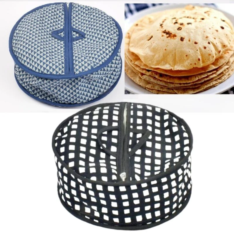 Roti Zipper Bag | Reusable Airtight & Insulated Storage Bag | Keeps Chapati Fresh, Soft & Warm | Random Design - Image 5