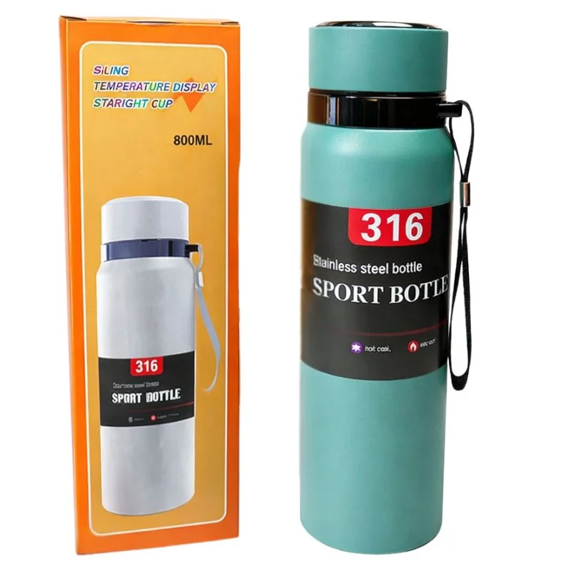 Digital Smart Vacuum 800ml Water Bottle | Stainless Steel Insulated Sports Bottle with LED Temperature Display | Hot & Cold | Random colors - Image 4