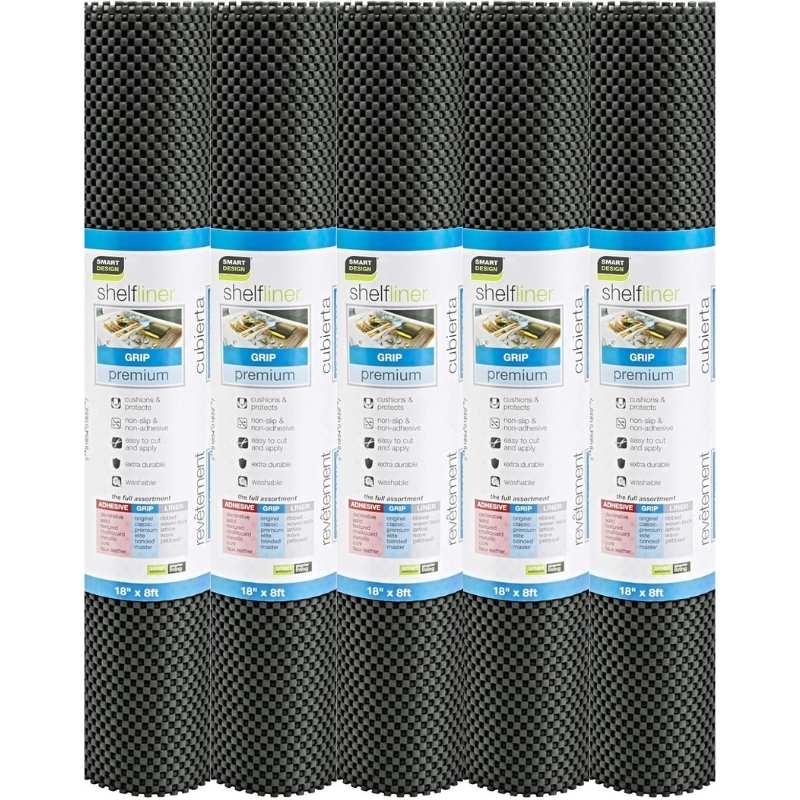 Anti-Slip Fridge & Shelf Mat | Waterproof Washable Liner for Kitchen Drawers Cabinets | Black - Image 4