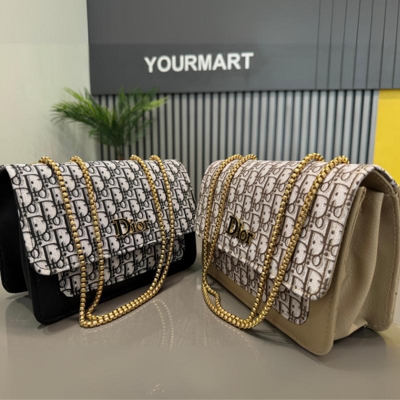 Black | Dior Oblique Canvas & Leather Flap Clutch | Luxury Designer Handbag for Women - Image 9