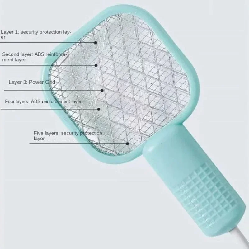 Portable Mini Mosquito Swatter | USB Rechargeable Electric Bug Zapper with LED Night Light | Random color - Image 6