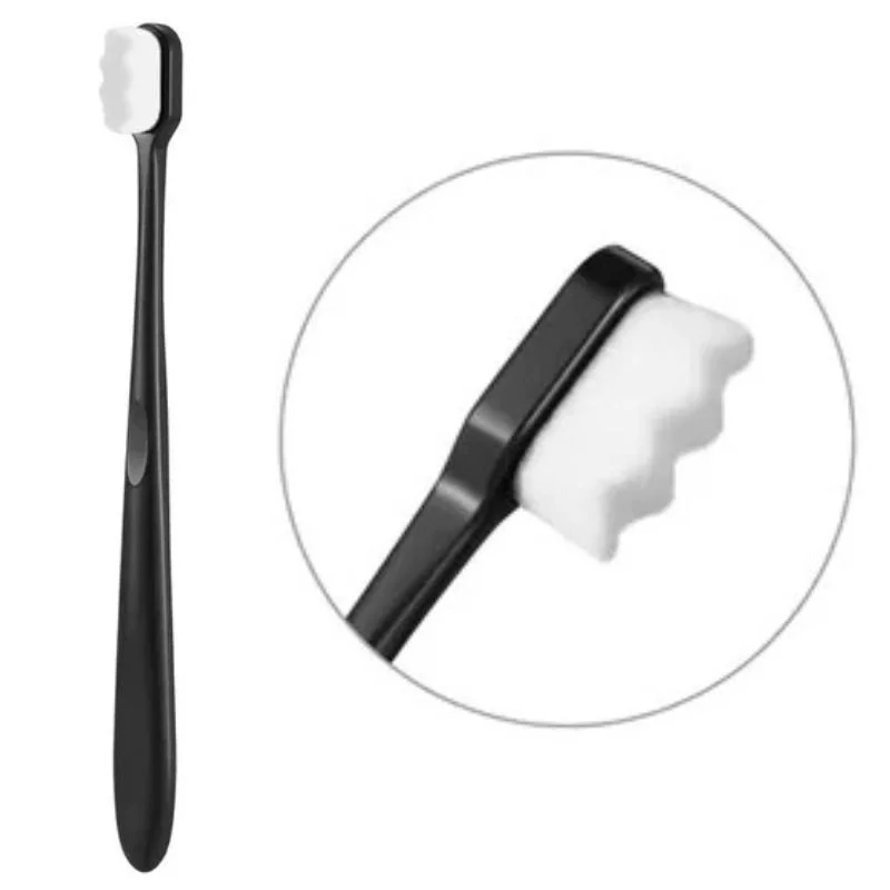 Nano Toothbrush with Travel Case | Ultra Soft Micro-Nano Bristles | For Sensitive Gums, Adults & Kids | Black - Image 5