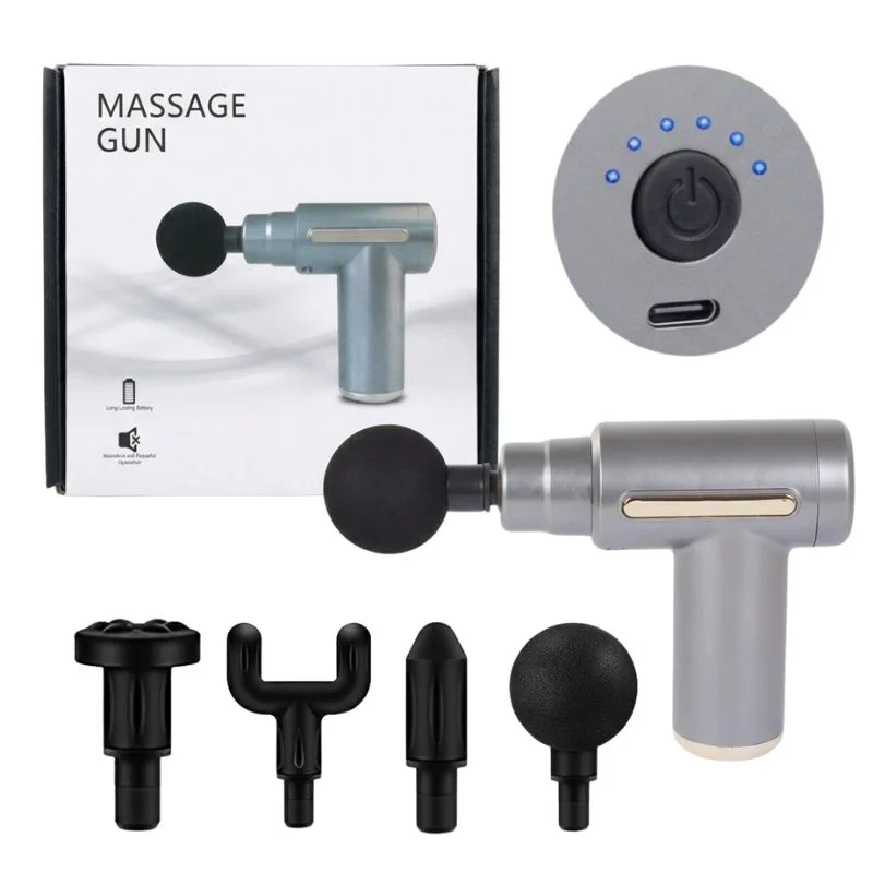 Deep Tissue Muscle Massage Gun | Fascia Relaxation Massage Gun with 6 Speed Levels & 4 Massage Heads | Random Color - Image 5