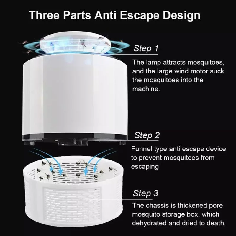 USB Mosquito Trap Lamp | UV LED Insect Killer with Suction Fan | Chemical-Free Fly & Bug Repellent - Image 7
