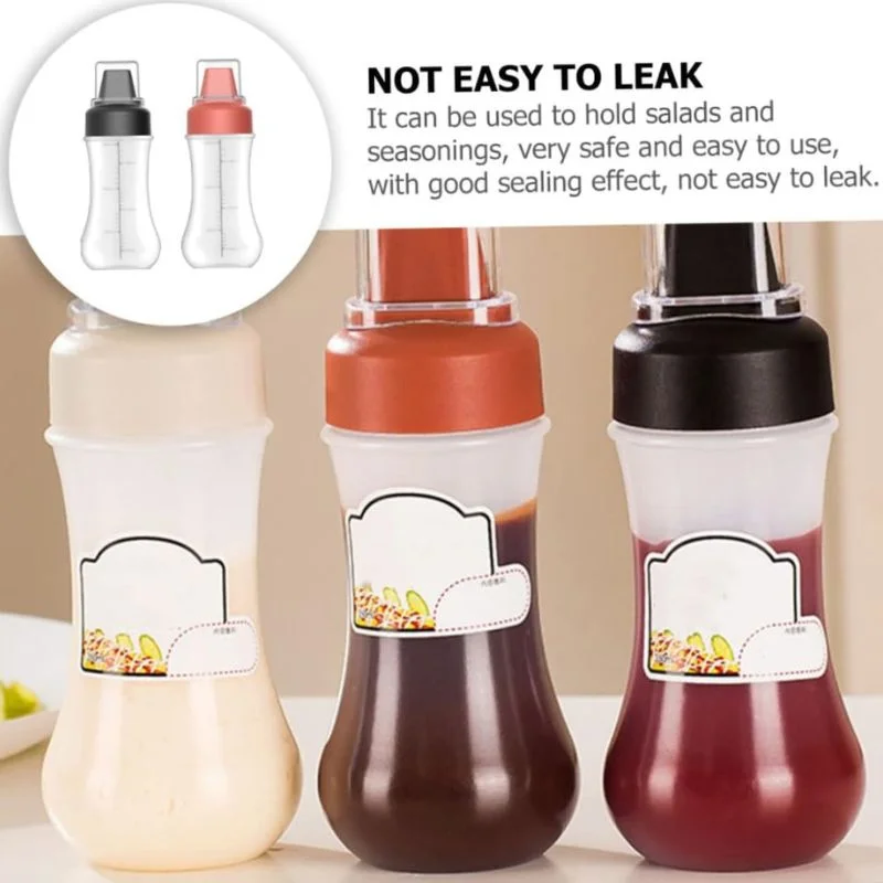 5 Hole Squeeze Sauce Bottle | Refillable Condiment Dispenser with Lid | Multipurpose Ketchup & Hot Sauce Bottle for Kitchen | Black Cap - Image 3