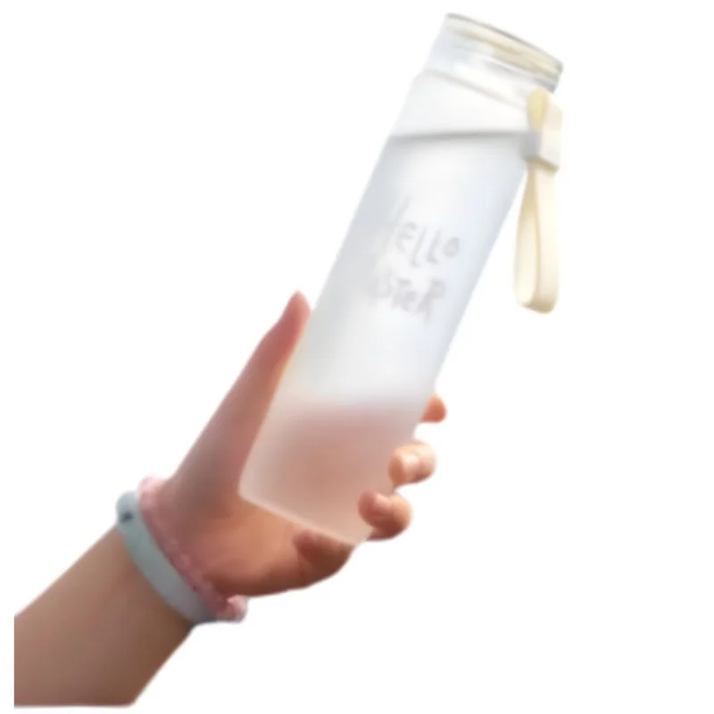 White Frosted Glass Water Bottle | Leak-Proof Insulated Bottle with Hello Master Decal Logo | 400ml - Image 7