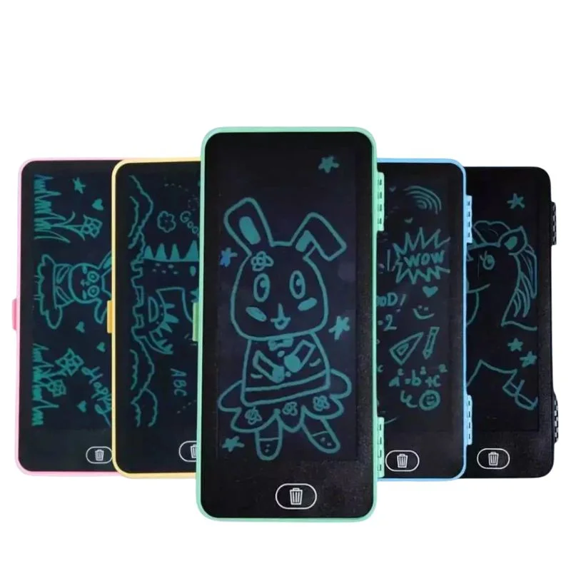 LCD Drawing Pen Case for Kids | Writing Tablet Pencil Box with Screen Lock & One-Key Erase | Random Color - Image 3