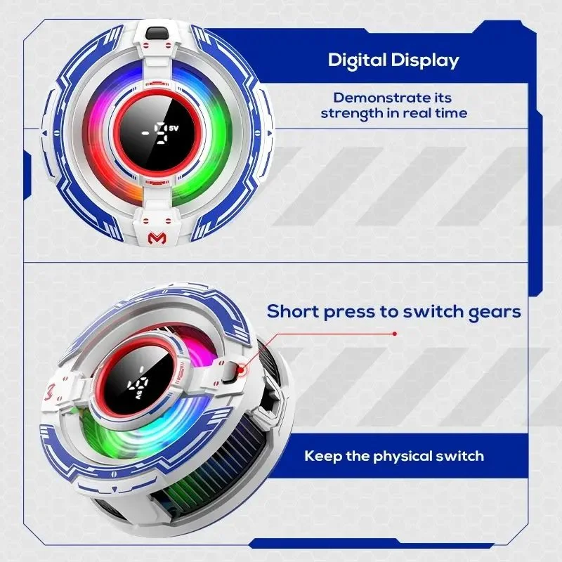 CX16 Magnetic Mobile Cooling Fan | Semiconductor Phone Cooler with RGB Lights | Fast Cooling Gaming Radiator for Android & iPhone - Image 3