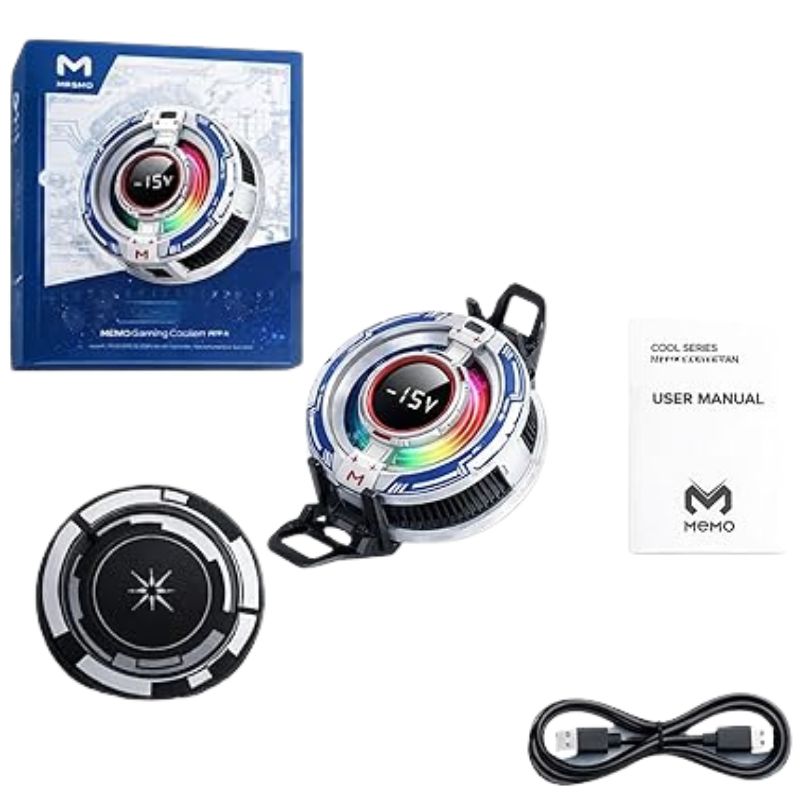 CX16 Magnetic Mobile Cooling Fan | Semiconductor Phone Cooler with RGB Lights | Fast Cooling Gaming Radiator for Android & iPhone - Image 5
