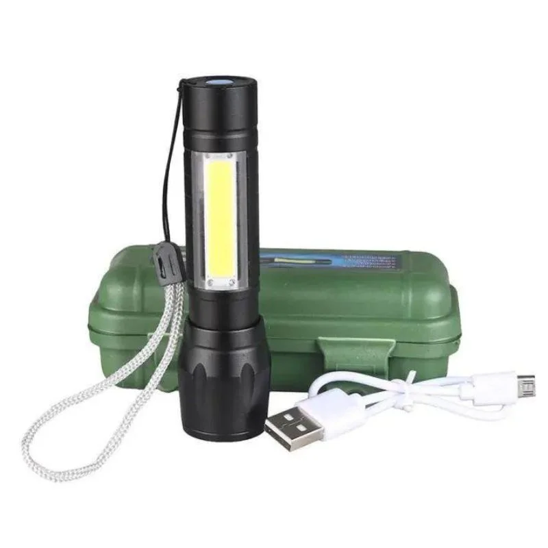 Metal COB Flashlight Torch | Mini Rechargeable LED Work Light & Waterproof Emergency Penlight - Image 4