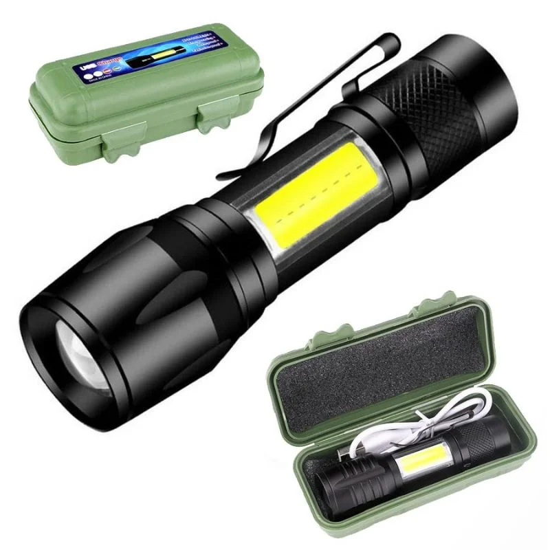 Metal COB Flashlight Torch | Mini Rechargeable LED Work Light & Waterproof Emergency Penlight - Image 5