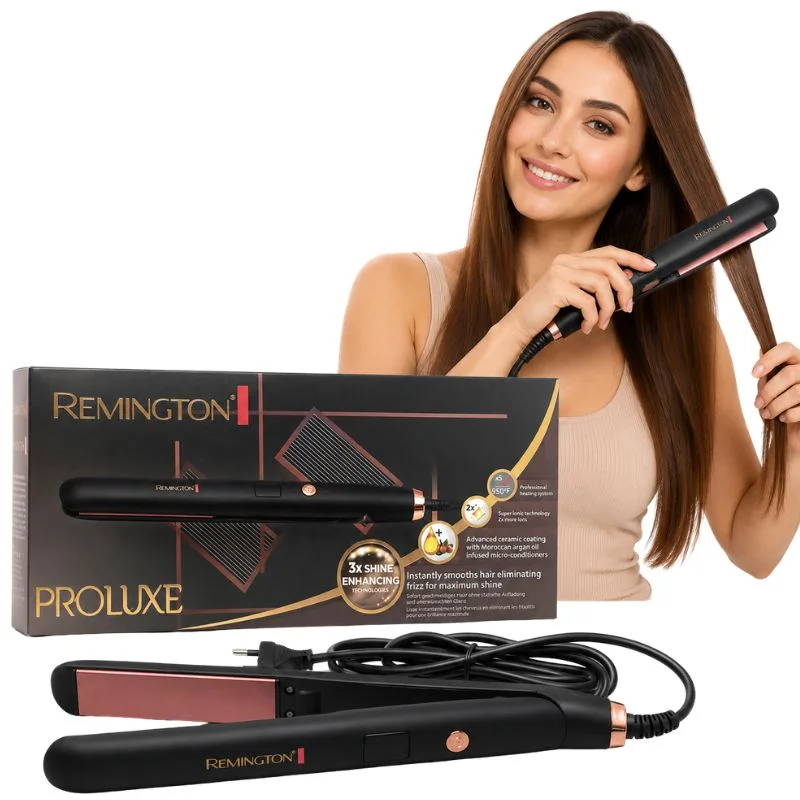 Remington PROLUXE Hair Straightener | Model FR-2105 | Professional Salon Styling with Advanced Ceramic Plates - Image 3