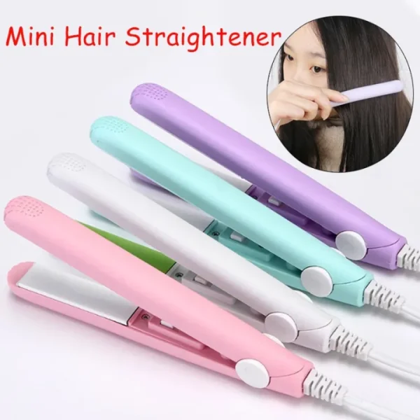 Mini Portable Ceramic Hair Straightener & Curler | Frizz-Free Smooth Hair | Random Color - Image 7