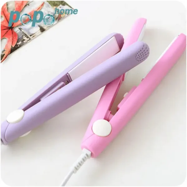Mini Portable Ceramic Hair Straightener & Curler | Frizz-Free Smooth Hair | Random Color - Image 8