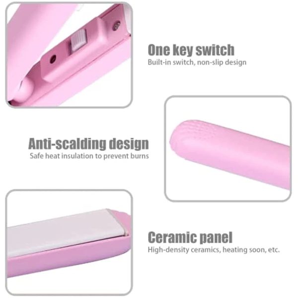 Mini Portable Ceramic Hair Straightener & Curler | Frizz-Free Smooth Hair | Random Color - Image 6