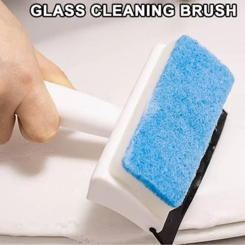 2-in-1 Foam Window Wiper & Glass Cleaner | Rubber Squeegee with Foam Sponge | Car Windshield, Mirror & Kitchen Glass Cleaning Brush - Image 3