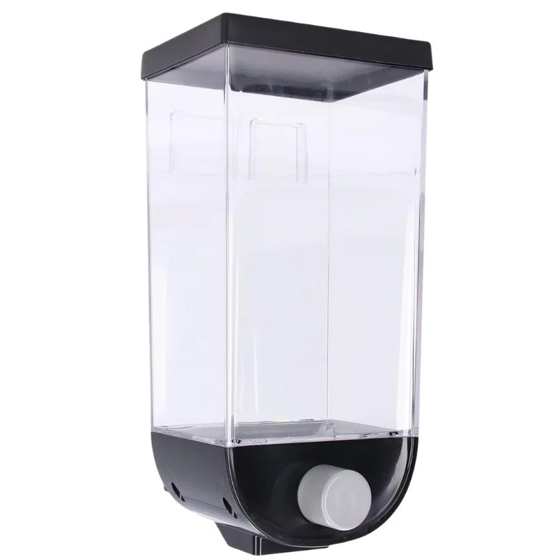 Wall Mounted Cereal Dispenser | 1.5L Transparent Grain Storage Container | One-Touch Cereal & Rice Dispenser | Space Saving Kitchen Organizer - Image 6