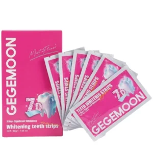 Gegemoon 7D Teeth Whitening Strips | Professional 7-Day Whitening Kit | Enamel Safe Teeth Whitening Strips | Deep Stain Removal | Mint Flavor | 7 Pairs