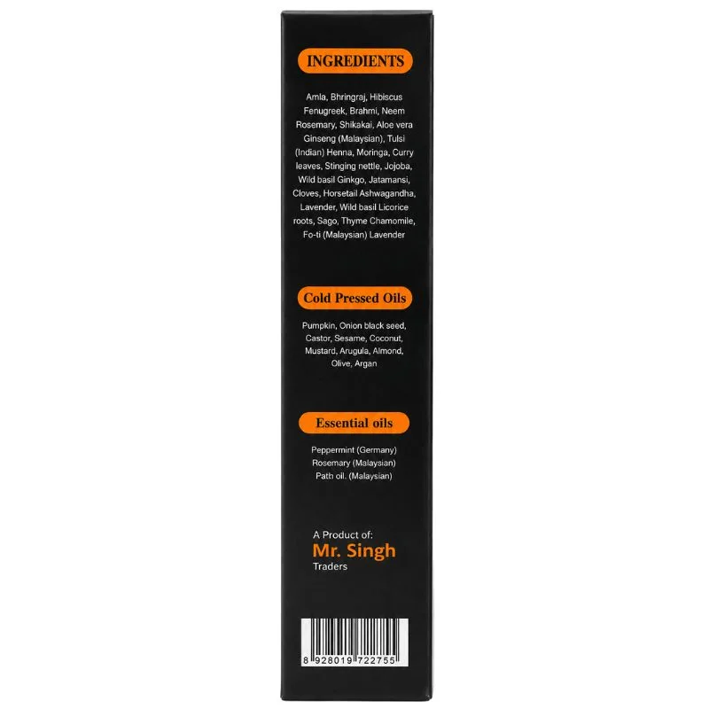 Desi Khazanay Regrowth Hair Oil | Herbal Hair Growth Oil with 25+ Herbs, Cold-Pressed Oils & Essential Oils | Scalp Nourishment & Hair Care | For Men & Women - Image 6