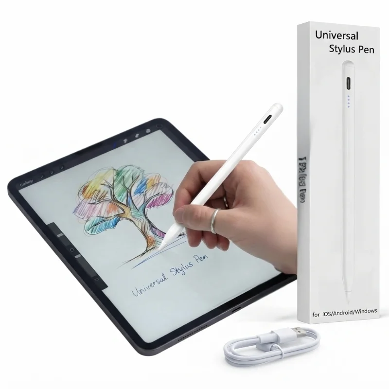 Universal Rechargeable Stylus Pen for Touchscreen Devices | Magnetic Stylus with High-Precision Tip | USB Type-C Charging | Compatible with iPad, Android & Tablets - Image 7