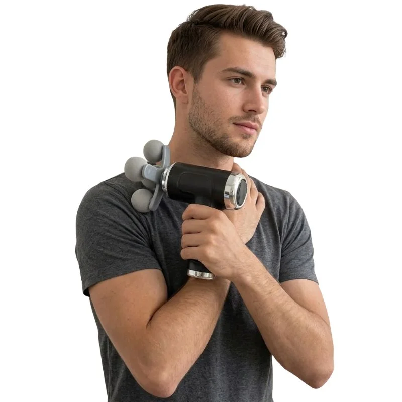 Five Head Massage Gun | Rechargeable Deep Tissue Muscle Massager | 9 Massage Heads | 6 Speed Levels | Model BLD-780 | Random color - Image 3
