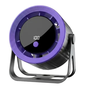 Desktop Circular Rechargeable Fan with 360° Adjustable Airflow | Model QL-02 | Quiet Personal Cooling Fan for Home, Office & Bedroom | Random Color