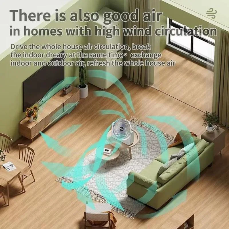 Circular Rechargeable Desktop Fan | Model QL-01 | 3 Speed Personal Cooling Fan | Quiet Air Circulator for Home, Office & Travel | Random Color - Image 7