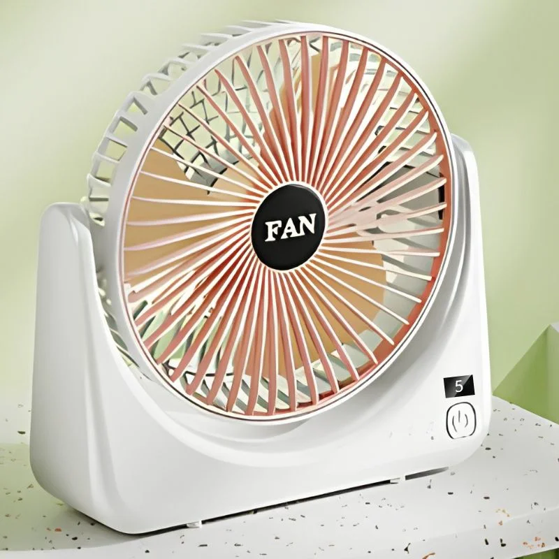 Circular Rechargeable Desktop Fan | Model QL-01 | 3 Speed Personal Cooling Fan | Quiet Air Circulator for Home, Office & Travel | Random Color - Image 3
