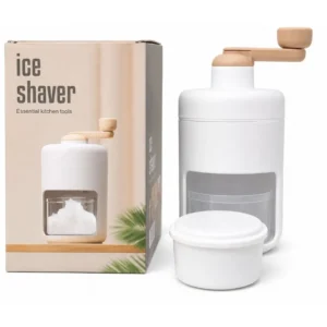 Portable Manual Ice Shaver | Snow Cone & Slush Maker | Stainless Steel Blades | Ice Shaving Machine for Home, Kitchen & Camping
